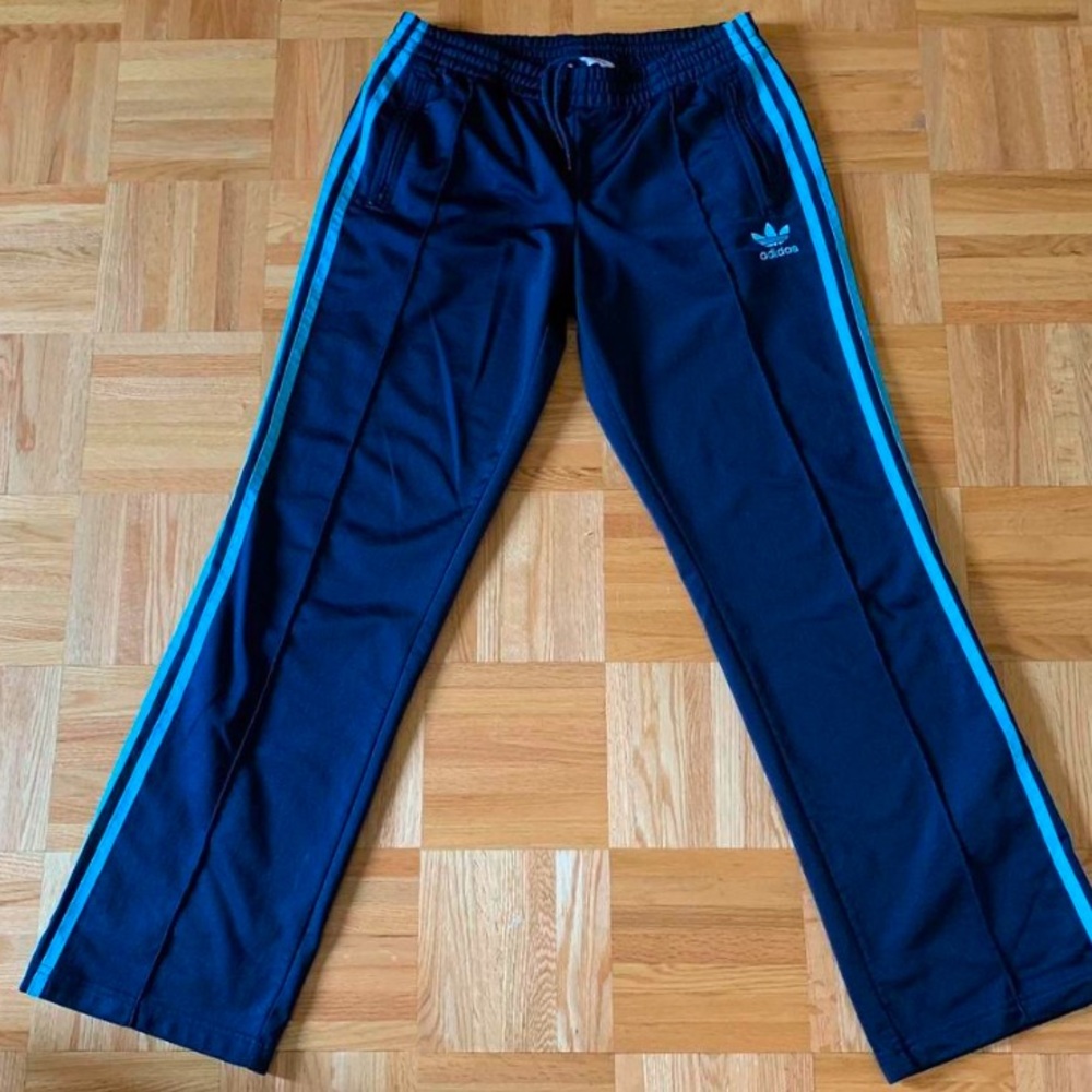 adidas Dark Blue Joggers with Sky Blue Accents